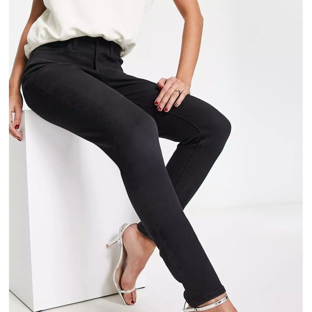 Madewell Women's Black Jeans Size 26 Roadtripper Stretch Mid-Rise Skinny Ankle